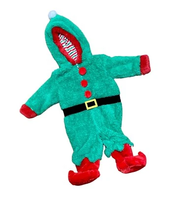 Костюм эльфа FAO Schwarz Baby размер от 6 до 9 месяцев Хэллоуин Рождество на молнии зеленый - Изображение 1 из 3