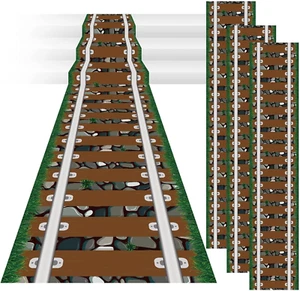 3 Pack 24 Inch X 10 Ft Western Plastic Railroad Track Aisle Runner Party - Picture 1 of 12