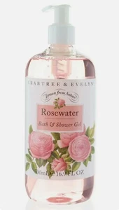Gel de baño y ducha Crabtree & Evelyn 500 ml 16,9 Fl.Oz. Agua de rosas - Imagen 1 de 3
