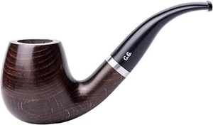 Pipa da fumo tabacco in legno - forma classica piegata adatta per filtro 9 mm Maigret - Foto 1 di 7