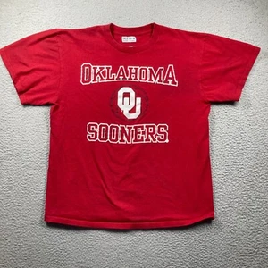 Camiseta Oklahoma University Sooners Adulto Grande Roja Manga Corta Baloncesto DEFECTUOSA - Imagen 1 de 10