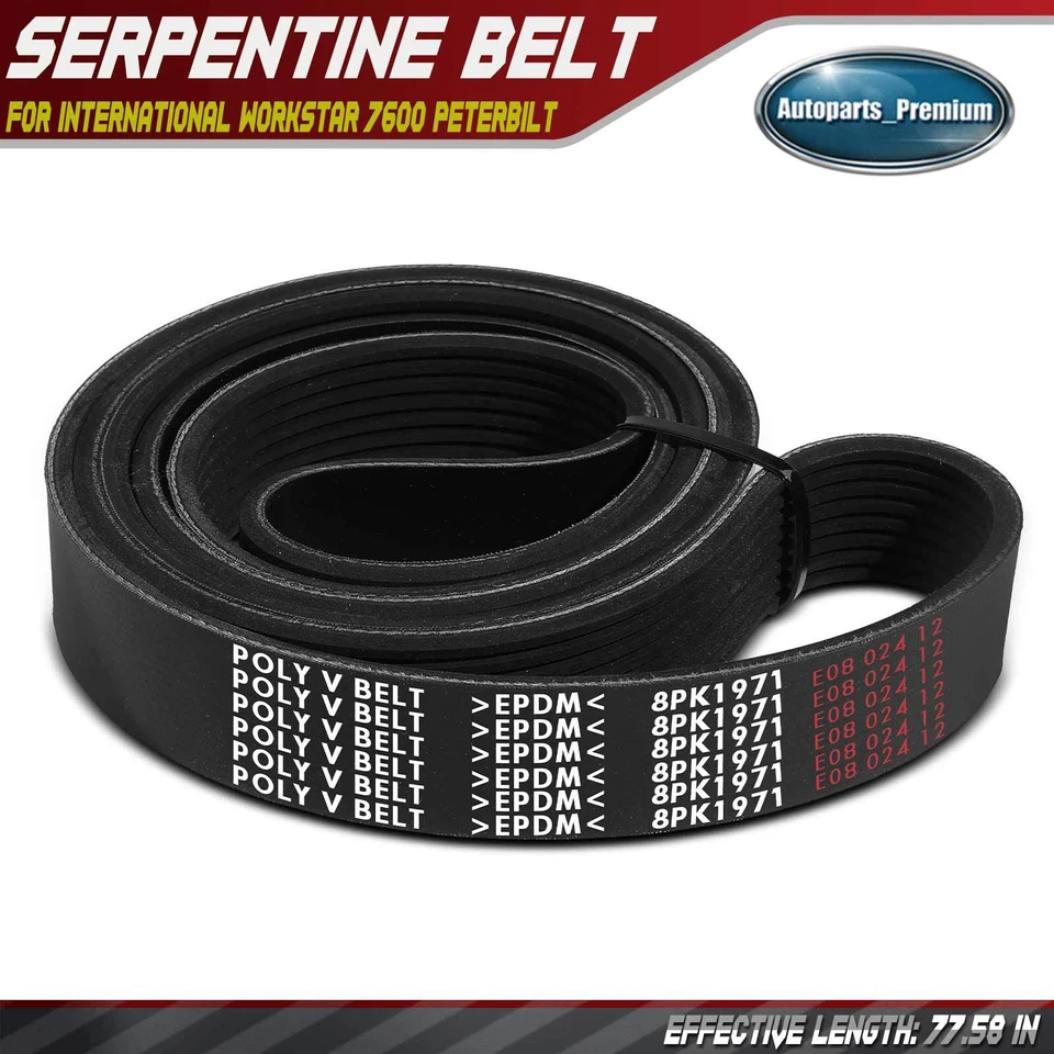 Cinturón Serpentine 77,58" para International Harvester 7600 Peterbilt Sterling Truck Foto 1 de 4