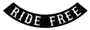 Backpatch #51 - RIDE FREE Side Rocker Biker Patch Aufnäher Kutte 26,6 x 8 cm - Bild 1 von 1