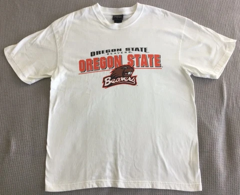 Vintage 2000’s White OREGON STATE Beavers JANSPORT Large T-Shirt RN#52722 Cover