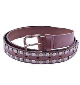 Dolce & Gabbana Belt With Studs Braun Studs Belt Brown 03917
