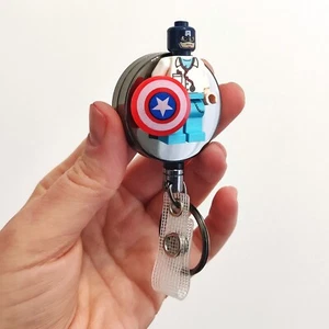 Superhero Doctor Keychain – Custom Minifigure Badge Reel for Medical Staff - Picture 1 of 17