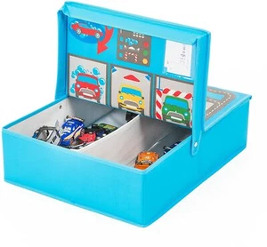 Toy Storage Box Car Kids Boy Boxes Road Container Table Play Mat Garage Pop Up - Picture 1 of 3