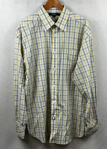 Sean John XXL Long Sleeve Yellow/Gray/White Plaid Long Sleeve Shirt Men's - Picture 1 of 7