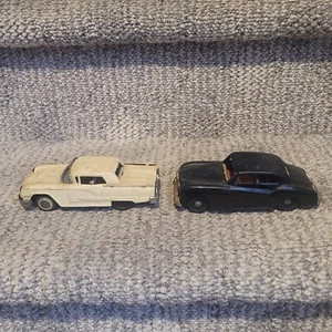 VINTAGE MADE IN JAPAN TIN FRICTION ROLLS ROYCE And Thunderbird - Picture 1 of 11