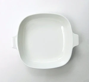 Corning Ware White MW-9-8 Footed Microwave Browning Dish Casserole 8" - Picture 1 of 6