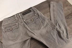 Rock Revival Celine Skinny grau Stretch Waschung Denim Jeans Damen 30" Taille - Bild 1 von 18