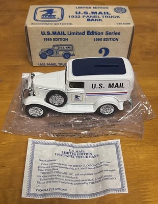 1989 年 ERTL 1932 年福特美国邮件面板卡车银行,全新 — 第 1/4 张图片