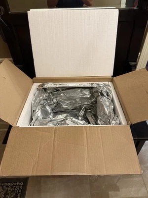 Insulated Styrofoam shipping cooler 22" x 16" x 12" outside measurements w/books - Image 1 of 4