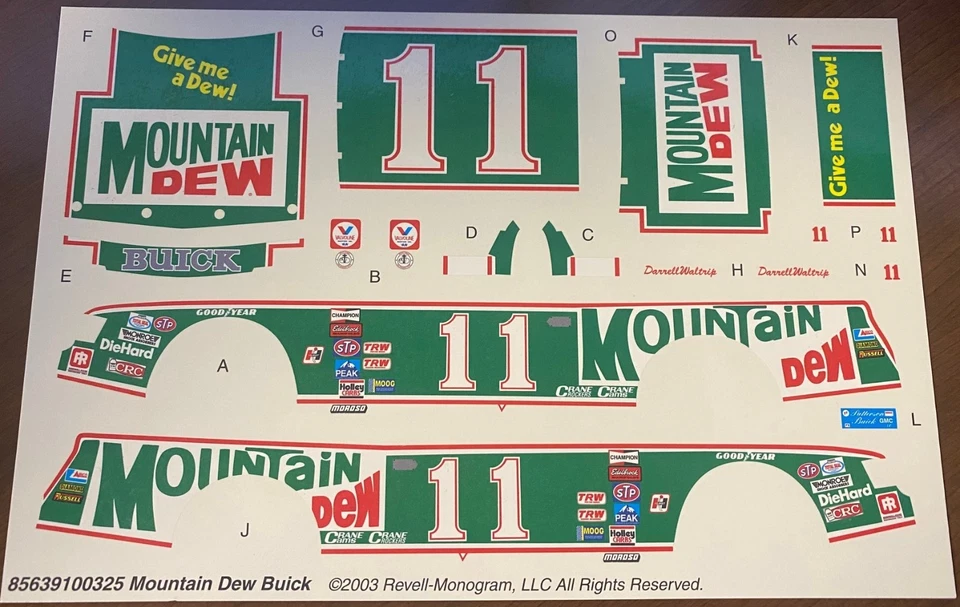 Calcomanías Revell - Mountain Dew Buick 2003 - 85639100325 - SW Foto 1 de 1