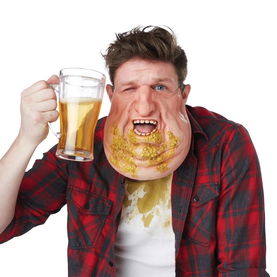 Ralph Halloween Men Gross Puke Half Face Mask Costume Accessory 60638 - Image 1 of 1