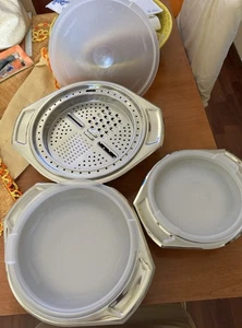 IMCO WATERLESS 3 Ciotole Da 16, 20, 24 Coperchi In Plastica E Grattugia Nuove - Imagen 1 de 3