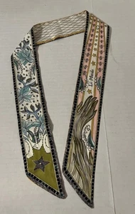 Christian Dior Mitzah Le Monde Seiden Bandeau / Schal - Bild 1 von 18