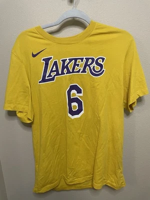 Nike Los Angeles Lakers LeBron James #6 Icon Name & Number T-Shirt Men’s L Large - Image 1 of 3