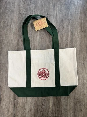 Bolso de compras reutilizable de lona Trader Joe’s - GRANDE VERDE - ¡NUEVO! Foto 1 de 4