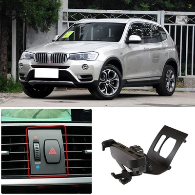 Soporte de teléfono de aluminio negro para BMW X3 F25 X4 F26 2011-2016 EE. UU. Foto 1 de 4