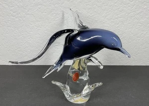 Murano Glass Seagull Vintage Blue Figurine  - Picture 1 of 6