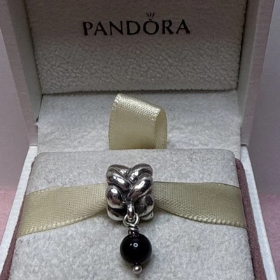 296B 全新带盒 正品潘多拉 SS/黑色 ONYX 编织危险 #790388O 已退回! — 第 1/4 张图片