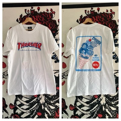 Camisa de skate Thrasher Magazine Blue Tile Lounge BTS Skate Shop Toronto L Foto 1 de 4