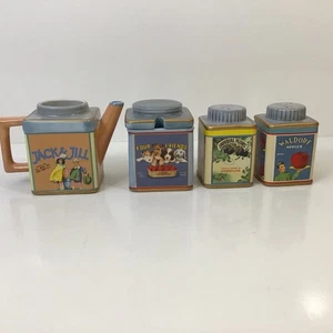 Sakura Oneida Vintage Labels Cream and Sugar Container & Salt and Pepper Shakers - Picture 1 of 13