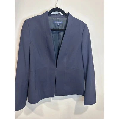 Brooks Brothers Women's Navy Blazer Jacket Size 14 Wool Blend Lined Classic - Image 1 of 4