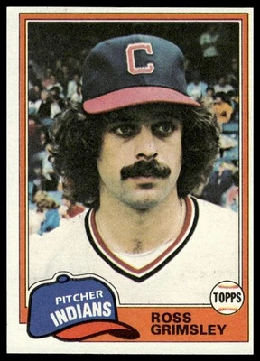 1981 Topps #170 Ross Grimsley Cleveland Indians NM+ - Image 1 of 2