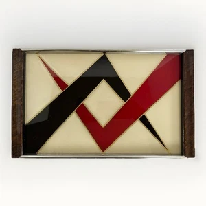 VERY RARE ORIGINAL BAUHAUS SUPREMATISM CUBIST ART DECO COCKTAIL TRAY 1920’s - Picture 1 of 6