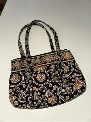 Vera Bradley Caffe Latte Purse Double Handle Shoulder Tote Bag W Zipper - Image 1 of 4