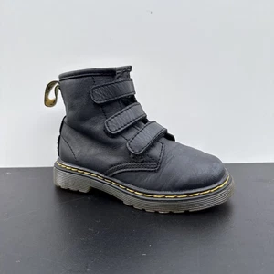 dr martens botas niños pequeños cuero negro talla 7.5 eu 25 - Imagen 1 de 7