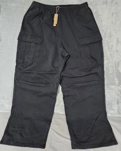 Skims Boyfriend Fleece Cargo Jogginghose Gr. 2X Washed Onyx Kim Kardashian - Bild 1 von 10