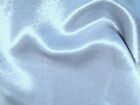Awesome Designer Slightly SMOKY BLUE Crepe bck High Sheen Charmeuse SATIN Fabric