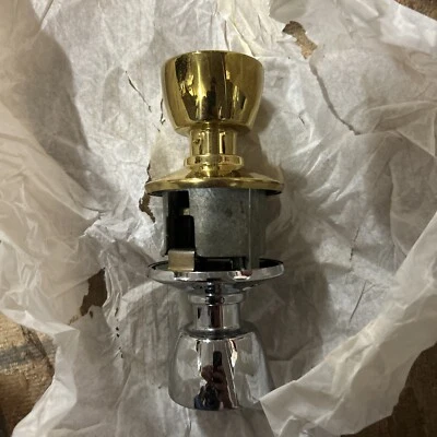 Schlage F40 BEL 605 Bell Bright Chrome Brass Privacy Bed Bath Door Knob Bathroom