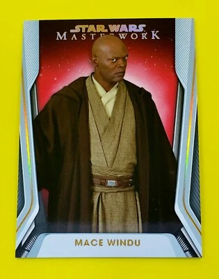 2021 Topps Star Wars Masterwork Red Parallel #54 Jedi Master Mace Windu #8/25 - Image 1 of 3