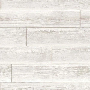NU1930 Serene Cream Grey White Wood Plank Peel & Stick Wallpaper - Picture 1 of 4