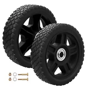 6 Inch Lawn Mower Wheels 2 Pack 6" Push Lawn Mower Wheels with Bolts & Nuts k... - Picture 1 of 7