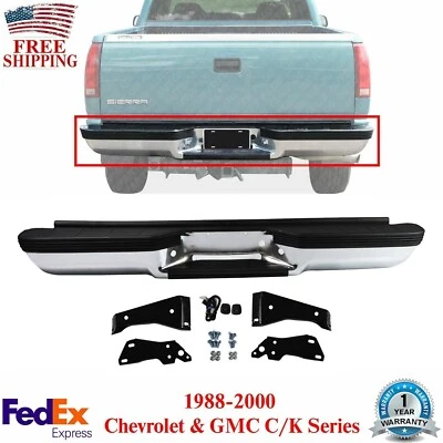 Conjunto completo de para-choque traseiro para 1988-2000 Chevy Silverado GMC Sierra C/K 1500 - Imagem 1 de 4