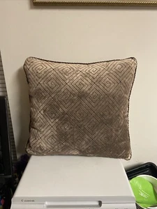Brown Diamond throw pillow handmade in usa for sofa chair - Picture 1 of 1