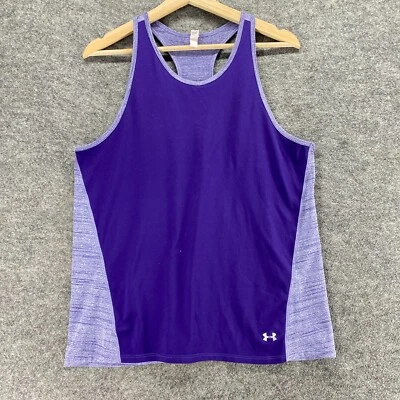 Camiseta sin mangas Under Armour Activewear para mujer L grande azul sin mangas espalda deportiva HeatGear Foto 1 de 4