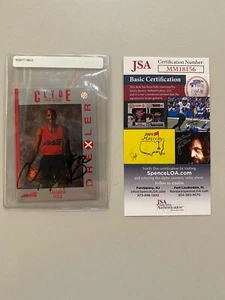 Clyde Drexler signierte AVIA Schuhkarte regionales JSA-Zertifikat kostenloser Versand - Bild 1 von 3