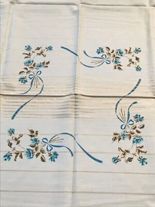 ML Marlene Linen Rosette 53 x 53 Vintage NOS Metallic Tablecloth 4 Napkins Retro - Picture 1 of 7