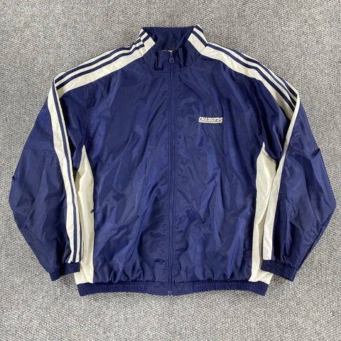 Adidas Mens NFL Los Angeles Chargers Jacket Blue Full Zip Size XL Cover