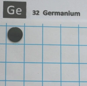 0.15 gram 99.999% Germanium metalloid minidisk element 32 sample - Picture 1 of 3