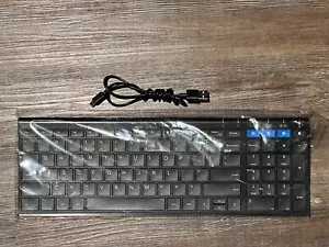 Arteck HB193 Universal Bluetooth Keyboard Multi-Device Stainless Steel Full Size - Picture 1 of 2