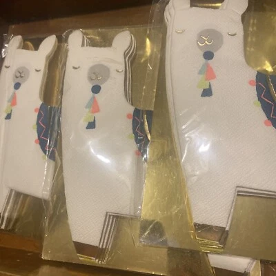 Llama Party Napkins By Meri Meri 16 In Package New - Image 1 of 4