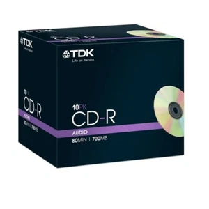 10 X TDK CD-R Audio 80 min Blank CD-R Audio Neuf New Neu Nuovo - Photo 1/5