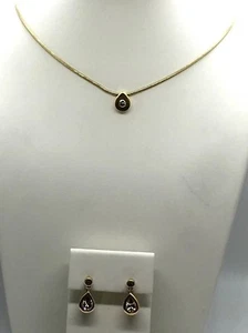 Schmuckset Kette mit Anhänger u. Ohrstecker mit Zirkonia 925er Sterlingsilber - Bild 1 von 6